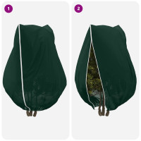 Produktbild för Frostskydd för växtfleeceöverdrag 3 pcs Grön 2,4 x 2 m