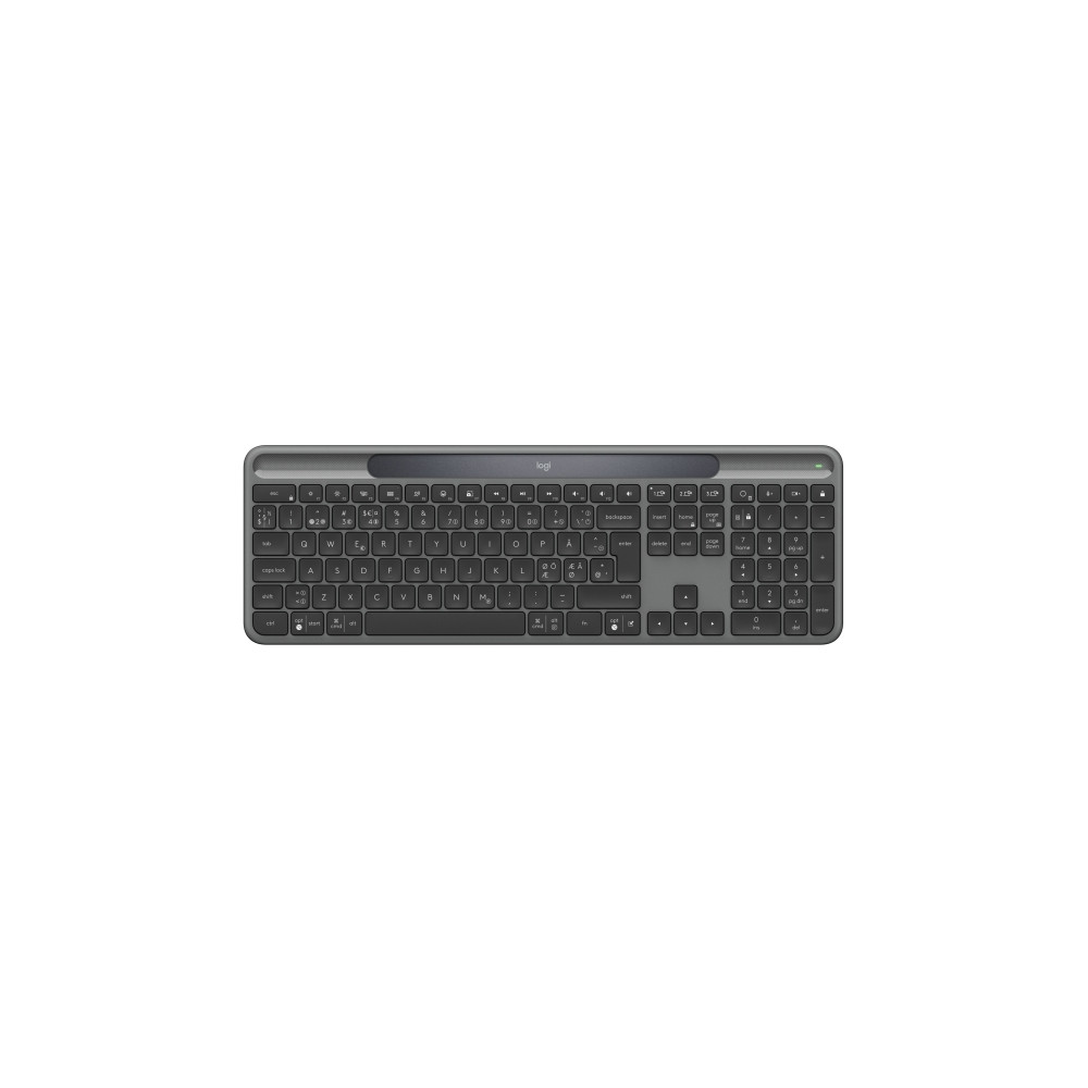 Produktbild för Logitech Signature Slim Solar+ K980 - tangentbord full size - QWERTY - Dansk/Norsk/Svensk/Finsk - grafit Inmatningsenhet