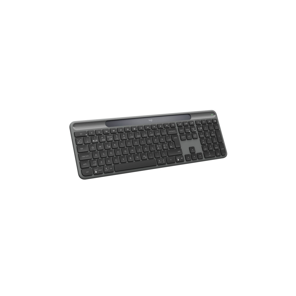 Produktbild för Logitech Signature Slim Solar+ K980 - tangentbord full size - QWERTY - Dansk/Norsk/Svensk/Finsk - grafit Inmatningsenhet