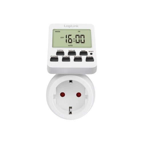 2direct LogiLink - tidur - digital, with rotatable display - vit