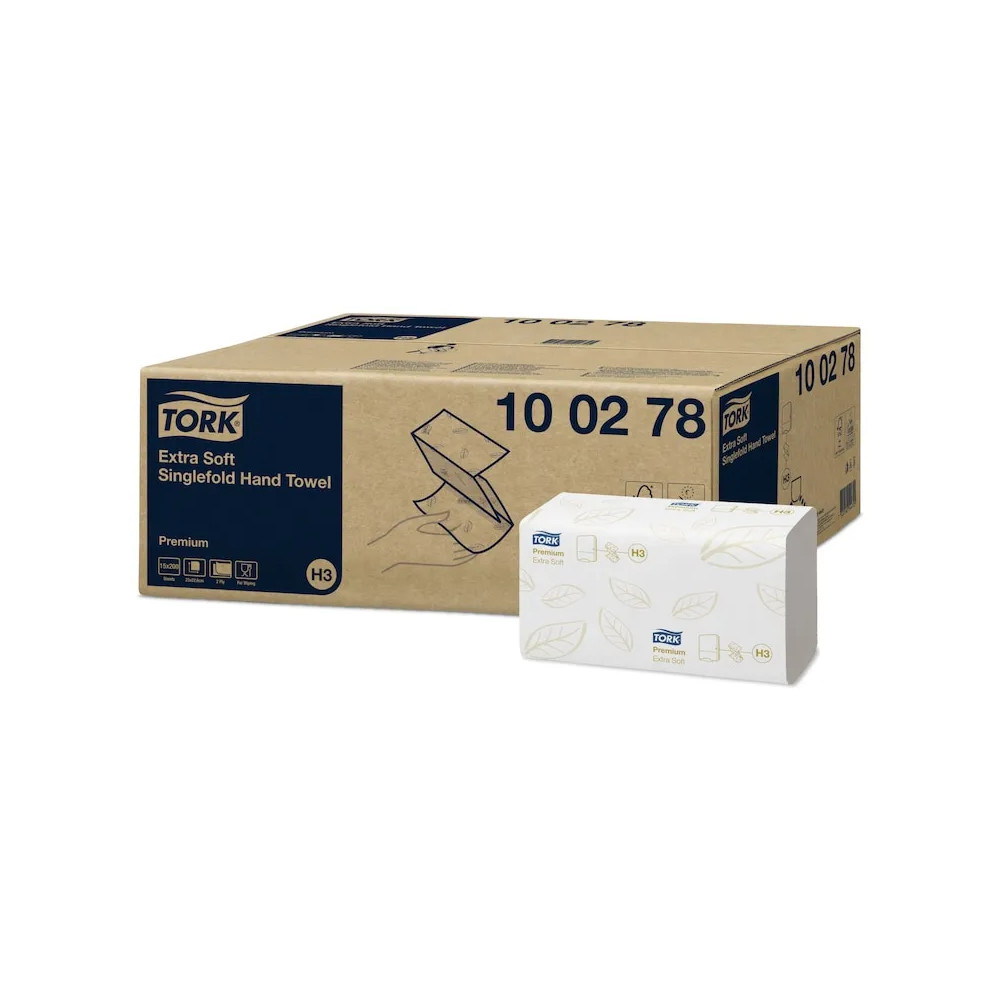 Produktbild för Tork Premium Soft H3 - pappershandduk - 200 ark - Z-vikt - vit