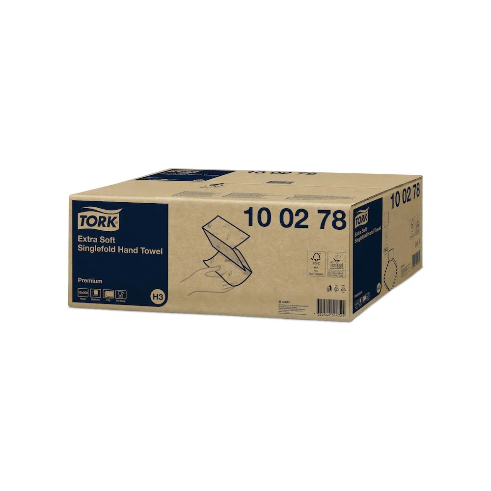Produktbild för Tork Premium Soft H3 - pappershandduk - 200 ark - Z-vikt - vit