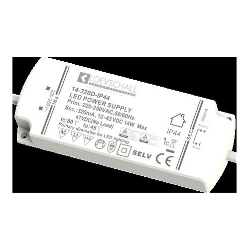 Solar Plus ID-LED dimbar driver 320mA +10/-10% spot 4,5W-15W, HBL=16x45...