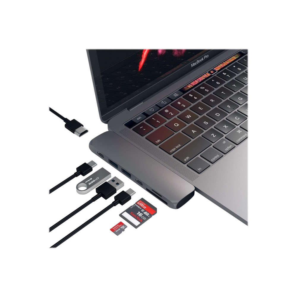 Produktbild för Satechi Aluminum Type-C Pro Hub Adapter - dockningsstation - USB-C