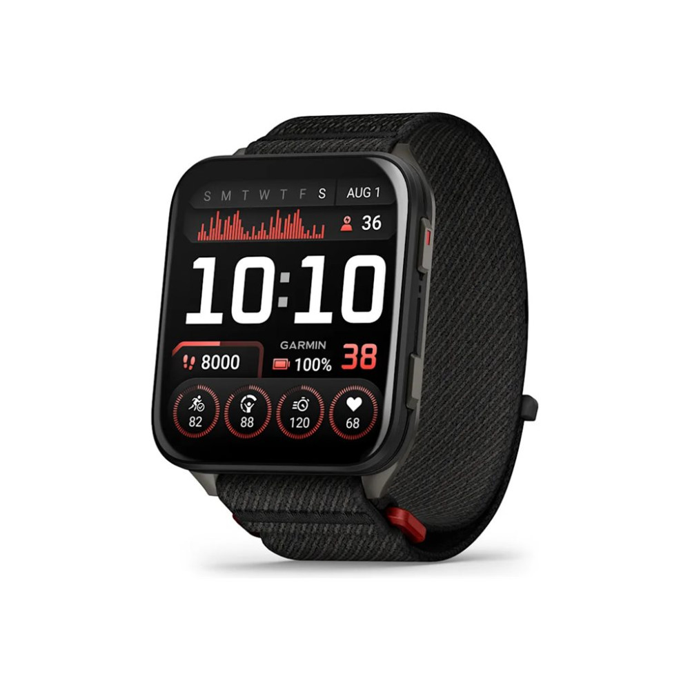 Produktbild för Garmin Venu X1 - svart med skifferfiberförstärkt titan - sportklocka med band - svart - 32 GB