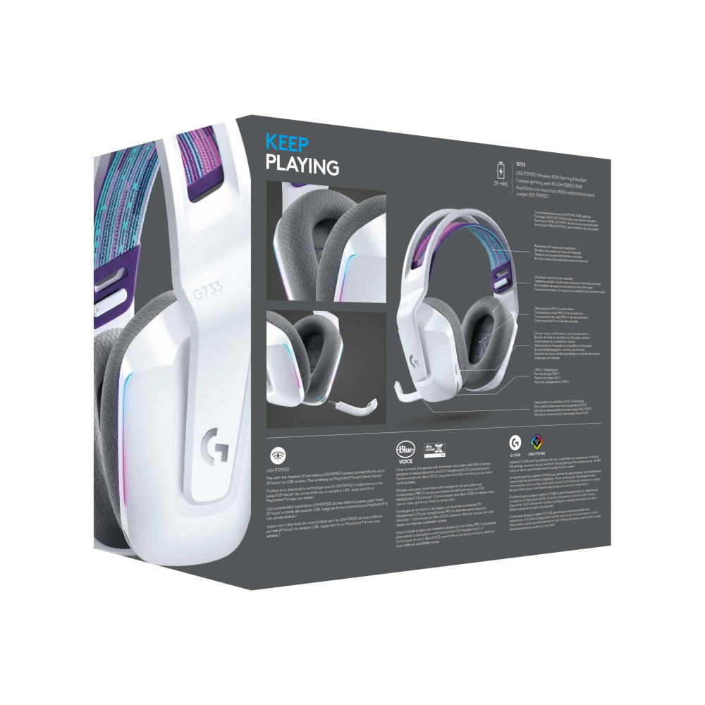 Produktbild för Logitech G G733 LIGHTSPEED Wireless RGB Gaming Headset - headset