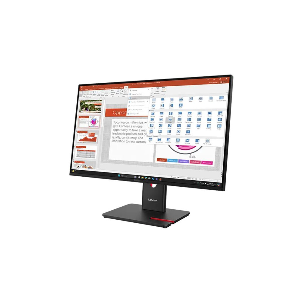 Produktbild för Lenovo ThinkVision T27-40 - LED-skärm - Full HD (1080p) - 27" - med ThinkVision MC 60 monitor webcam