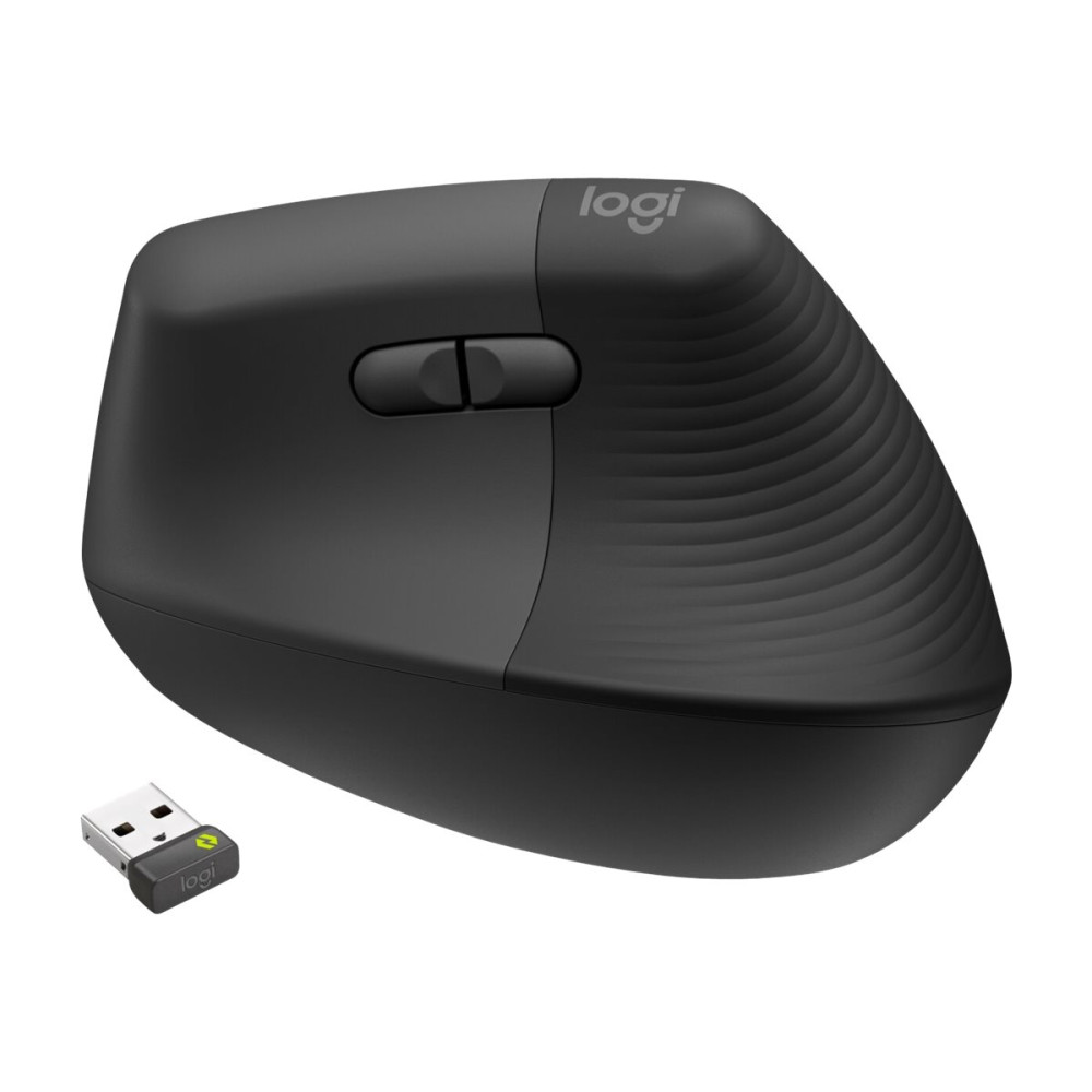 Produktbild för Logitech Lift for Business - vertikal mus - Bluetooth, 2.4 GHz - grafit