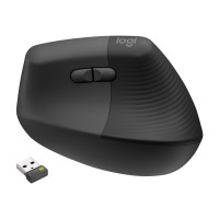 Produktbild för Logitech Lift for Business - vertikal mus - Bluetooth, 2.4 GHz - grafit