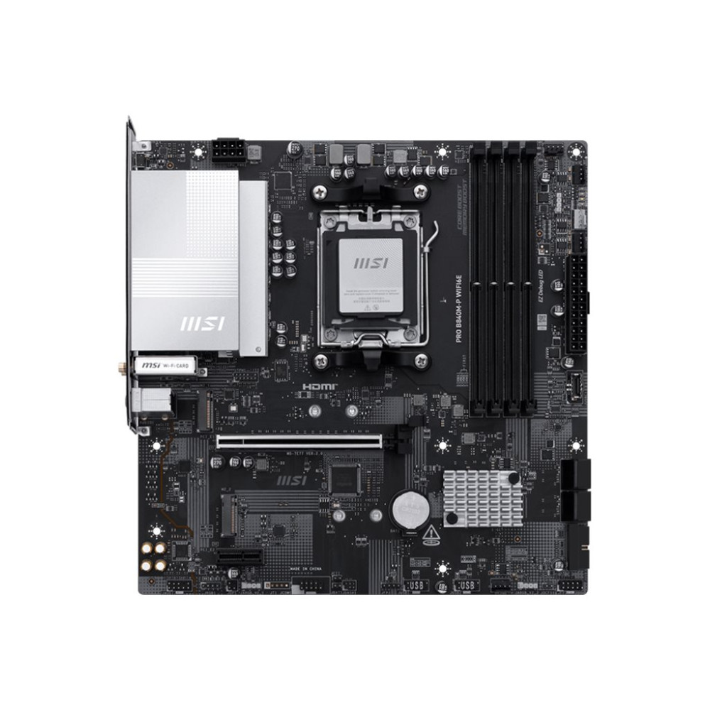 Produktbild för MSI PRO B840M-P WIFI6E - moderkort - micro ATX - Socket AM5 - AMD B840