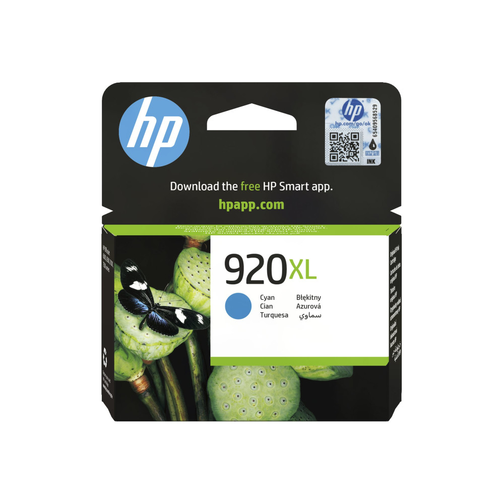 Produktbild för HP 920XL - Lång livslängd - cyan - original - bläckpatron