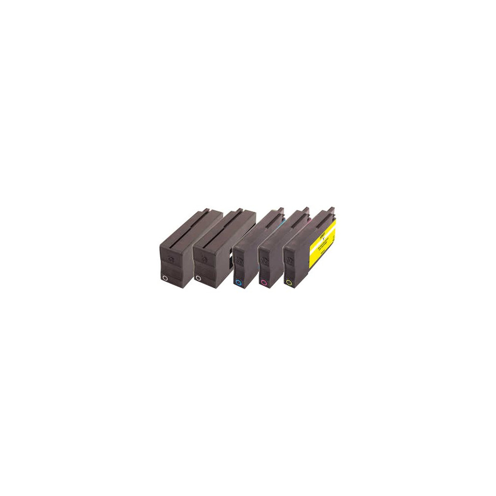Produktbild för Peach Combi-Pack PLUS H950/H951 - 5-pack - svart, gul, cyan, magenta - kompatibel - återanvänd - bläckpatron (alternativ för: HP 950, HP 951)