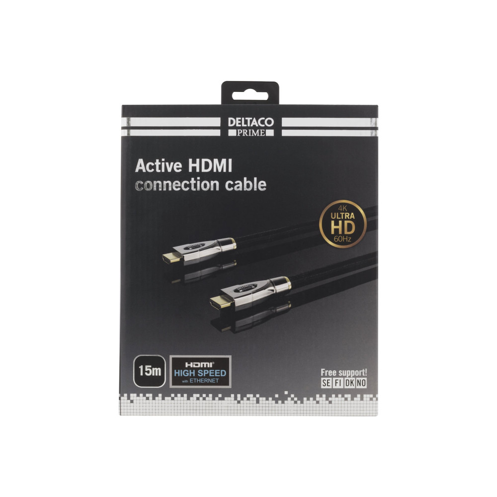 Produktbild för DELTACO Prime HDMI-4150 - HDMI-kabel med Ethernet - 15 m