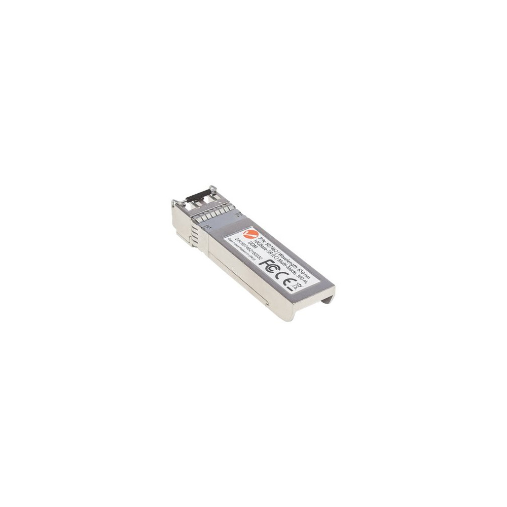 Produktbild för Intellinet Transceiver Module Optical, 10 Gigabit Fiber SFP+, 10GBase-SR (LC) Multi-Mode Port, 300m, MSA Compliant, Equivalent to Cisco SFP-10G-SR, Fibre, Three Year Warranty - SFP+ sändar/mottagarmodul - 10GbE