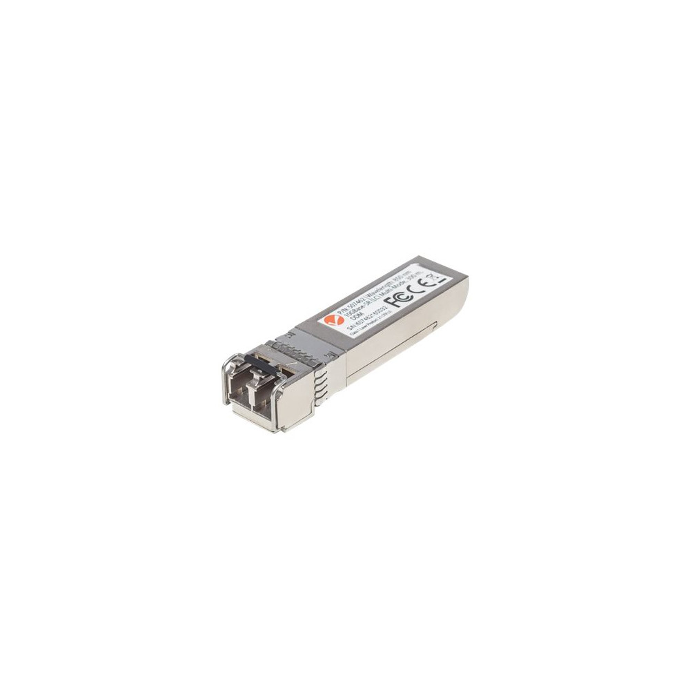 Produktbild för Intellinet Transceiver Module Optical, 10 Gigabit Fiber SFP+, 10GBase-SR (LC) Multi-Mode Port, 300m, MSA Compliant, Equivalent to Cisco SFP-10G-SR, Fibre, Three Year Warranty - SFP+ sändar/mottagarmodul - 10GbE