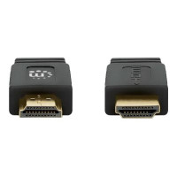 Produktbild för Manhattan HDMI Cable with Ethernet (Flat), 4K@60Hz (Premium High Speed), 10m, Male to Male, Black, Ultra HD 4k x 2k, Fully Shielded, Gold Plated Contacts, Lifetime Warranty, Polybag - HDMI-kabel med Ethernet - 10 m