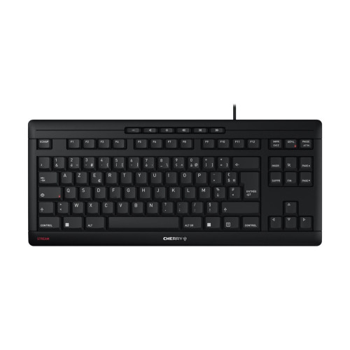 CHERRY CHERRY STREAM KEYBOARD TKL - tangentbord - AZERTY - fransk - svart Inmatningsenhet