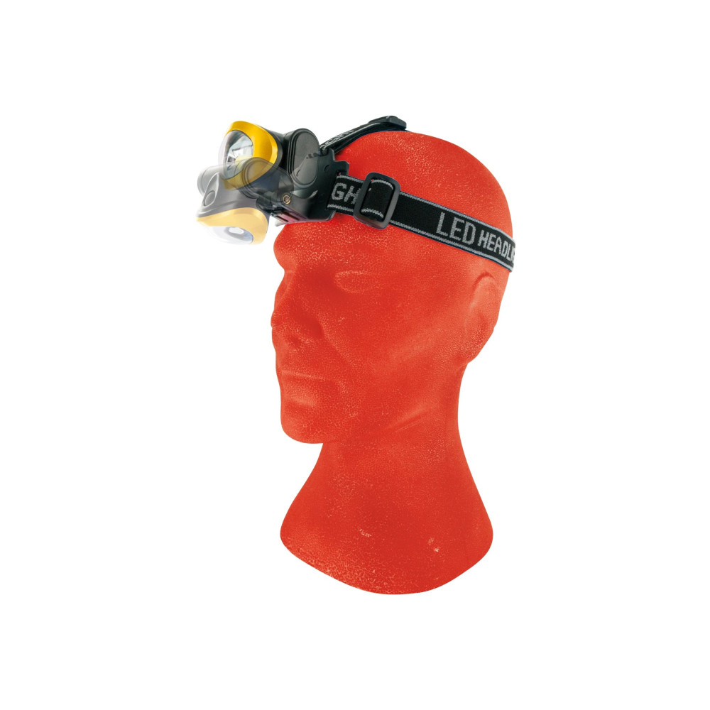 Produktbild för Schwaiger - huvudficklampa - LED - 3 W - svart, gul