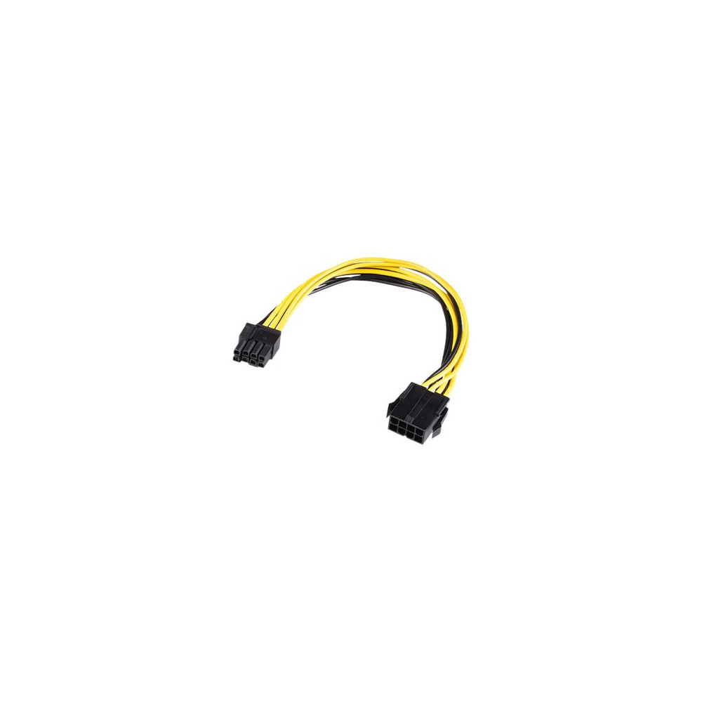 Produktbild för Akasa - strömadapter - 8-stifts EPS12V till 8-stifts PCIe-ström (6+2) - 20 cm