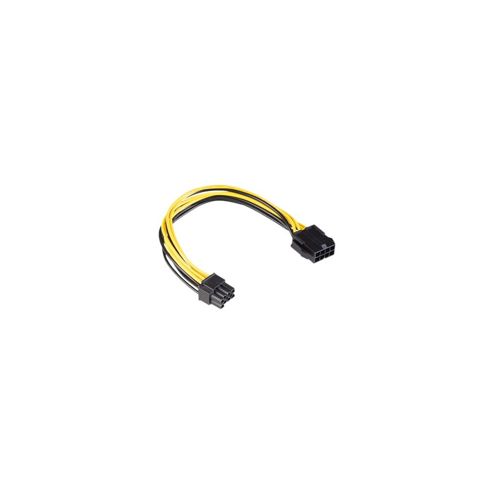 Produktbild för Akasa - strömadapter - 8-stifts EPS12V till 8-stifts PCIe-ström (6+2) - 20 cm