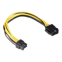 Produktbild för Akasa - strömadapter - 8-stifts EPS12V till 8-stifts PCIe-ström (6+2) - 20 cm