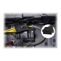 Produktbild för Akasa - strömadapter - 8-stifts EPS12V till 8-stifts PCIe-ström (6+2) - 20 cm