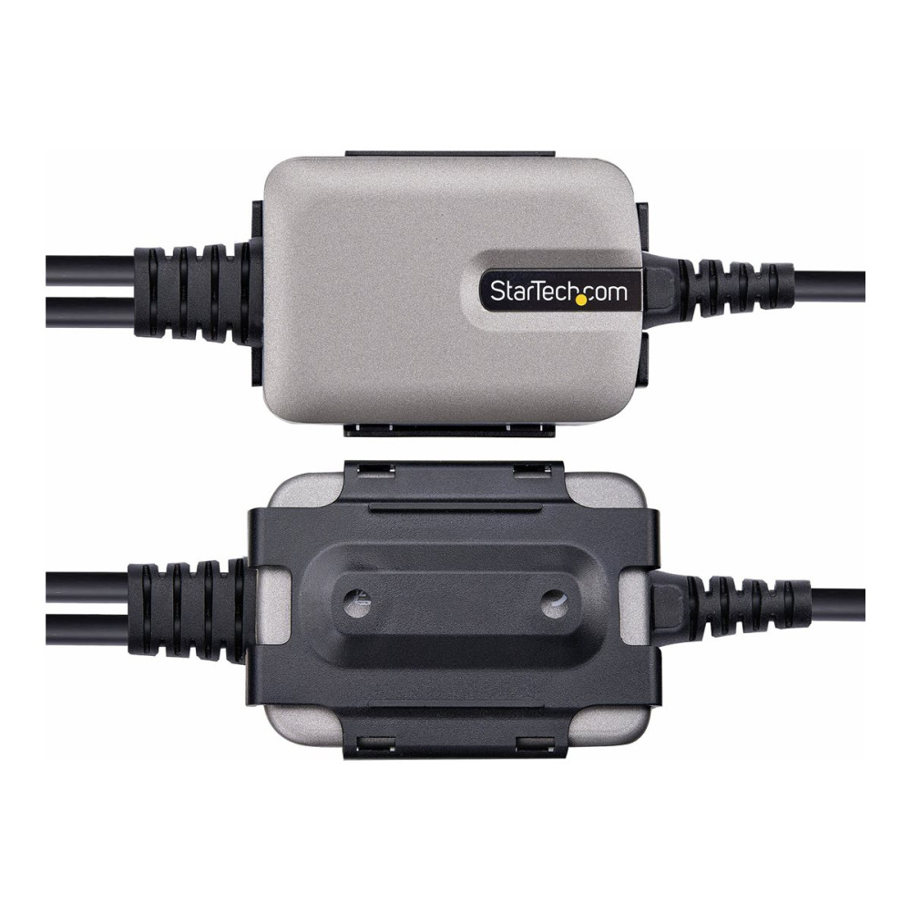 Produktbild för StarTech.com 2ft (60cm) 2-Port USB to Serial Adapter Cable, Interchangeable DB9 Screws/Nuts, COM Retention, USB-A to DB9 RS232, FTDI, Level-4 ESD Protection, Windows/macOS/ChromeOS/Linux - Rugged TPE Construction (2P1FFC-USB-SERIAL) - USB / seriell kabel 