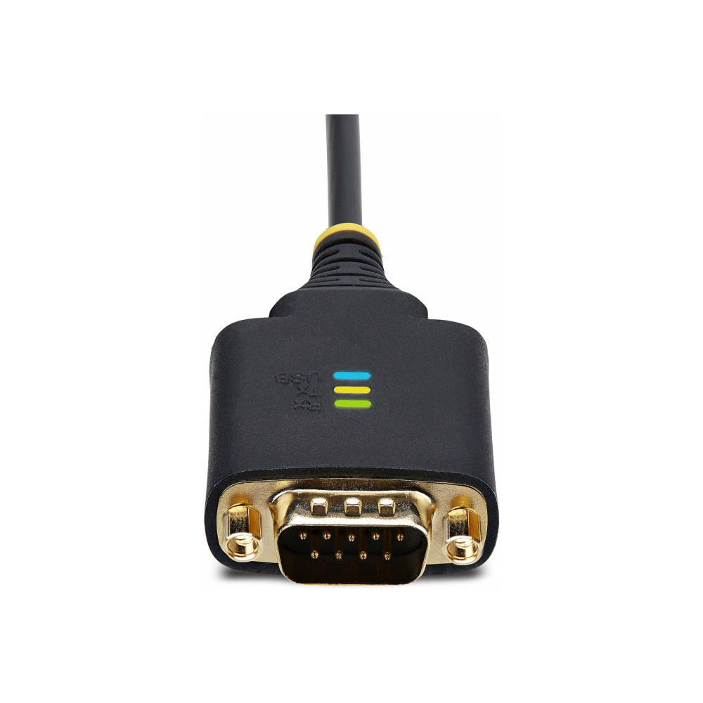 Produktbild för StarTech.com 2ft (60cm) 2-Port USB to Serial Adapter Cable, Interchangeable DB9 Screws/Nuts, COM Retention, USB-A to DB9 RS232, FTDI, Level-4 ESD Protection, Windows/macOS/ChromeOS/Linux - Rugged TPE Construction (2P1FFC-USB-SERIAL) - USB / seriell kabel 