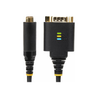 Produktbild för StarTech.com 2ft (60cm) 2-Port USB to Serial Adapter Cable, Interchangeable DB9 Screws/Nuts, COM Retention, USB-A to DB9 RS232, FTDI, Level-4 ESD Protection, Windows/macOS/ChromeOS/Linux - Rugged TPE Construction (2P1FFC-USB-SERIAL) - USB / seriell kabel 