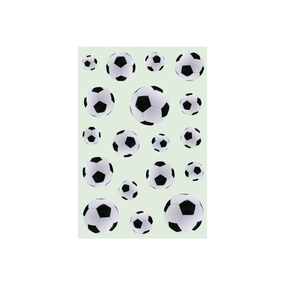 Produktbild för HERMA DECOR - dekorationsbindemedel - 54 delar - football - 3 ark - papper
