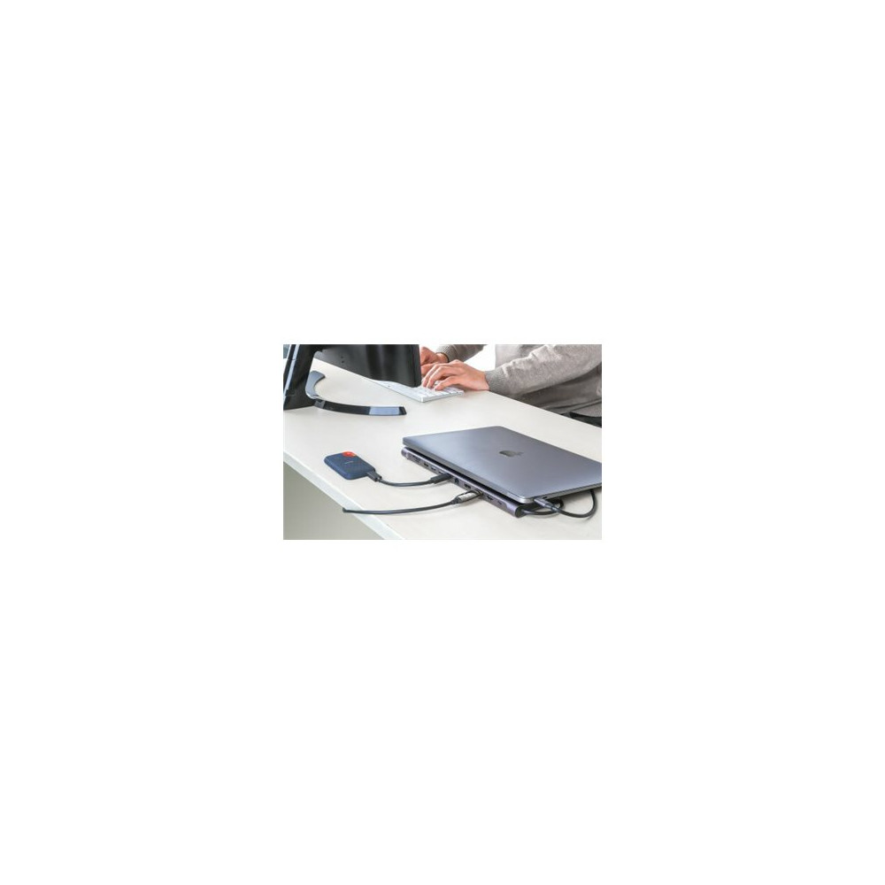 Produktbild för Manhattan 12-in-1 - dockningsstation - USB-C 3.2 Gen 1 - 2 x HDMI, DP - 1GbE