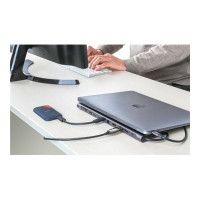 Produktbild för Manhattan 12-in-1 - dockningsstation - USB-C 3.2 Gen 1 - 2 x HDMI, DP - 1GbE