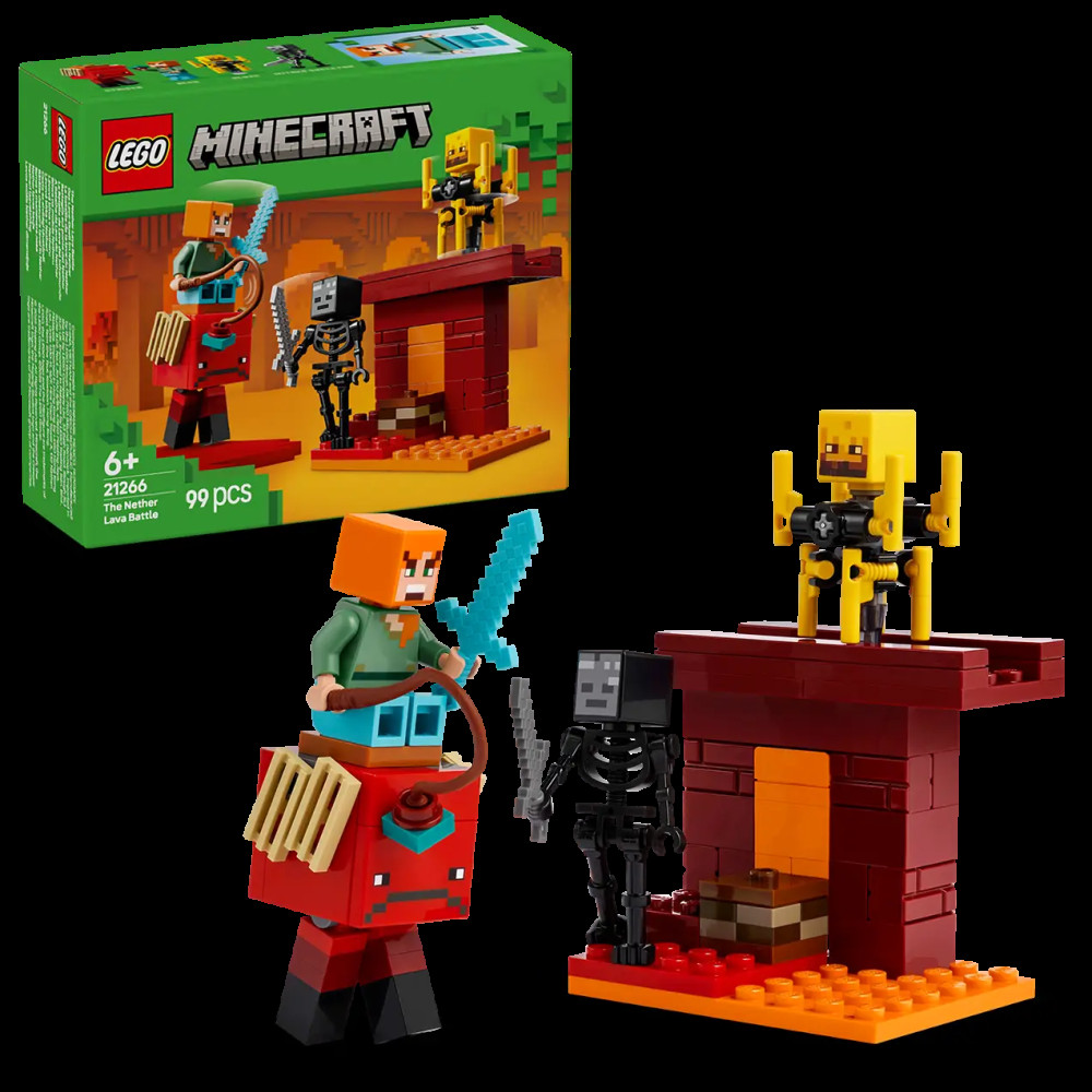 Produktbild för LEGO® Minecraft®  21266 The Nether Lava Battle