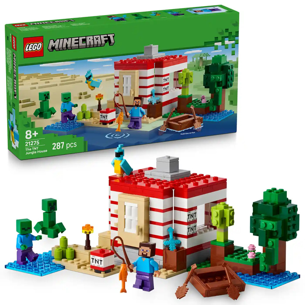 Produktbild för LEGO® Minecraft® 21275 TNT dům v džungli