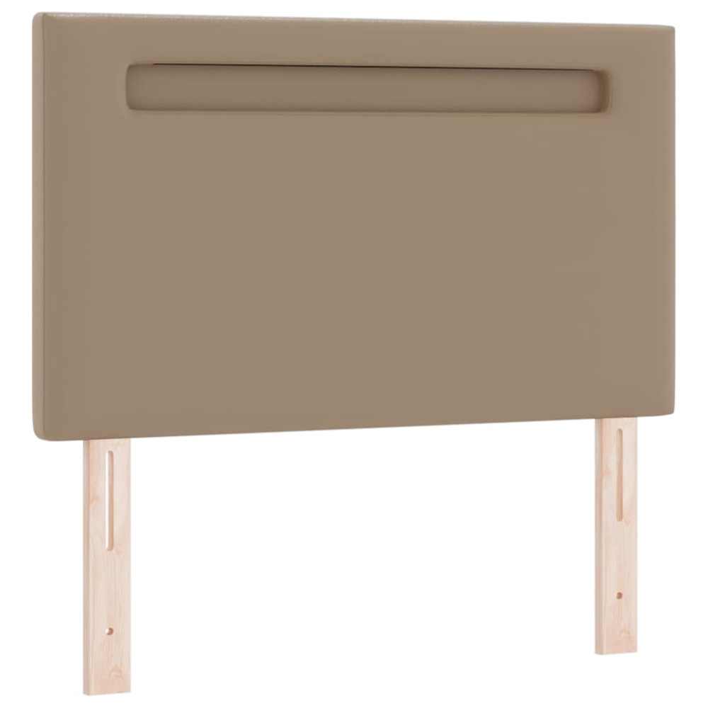 Produktbild för Bäddfjäder med madrass Cappuccino 120 x 190 cm Konstläder