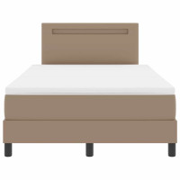 Produktbild för Bäddfjäder med madrass Cappuccino 120 x 190 cm Konstläder