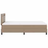 Produktbild för Bäddfjäder med madrass Cappuccino 120 x 190 cm Konstläder
