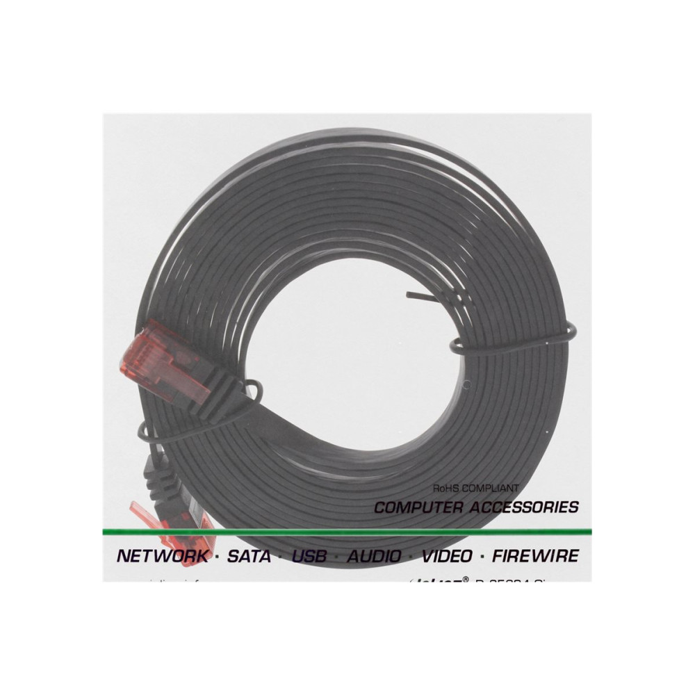 Produktbild för InLine patch-kabel - 1 m - svart