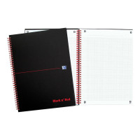 Produktbild för Oxford Black n' Red - anteckningsblock - A4 - 70 ark