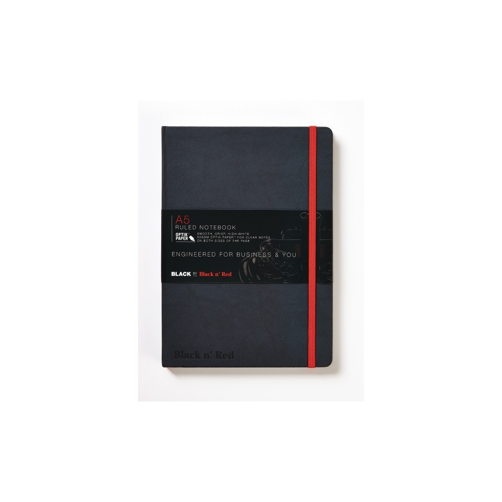 Produktbild för Oxford Black by Black n' Red - anteckningsblock - A5 - 72 ark