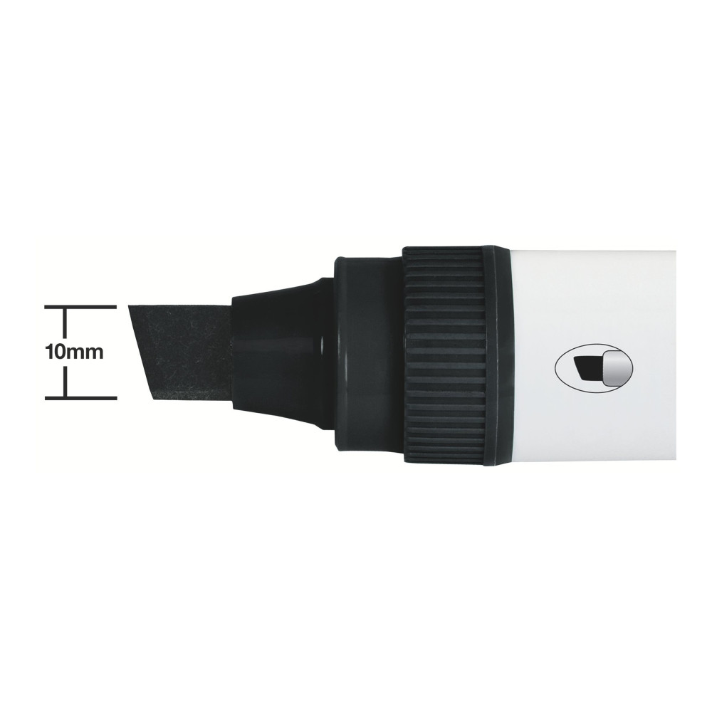 Produktbild för Nobo Glide whiteboardpenna, bred sned spets, 10 mm, snabbtor...