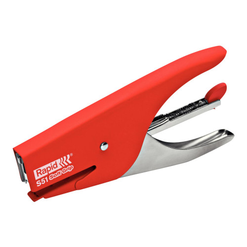 RAPID Rapid Supreme S51 Soft Grip - häfttång - 15 ark - metall - röd