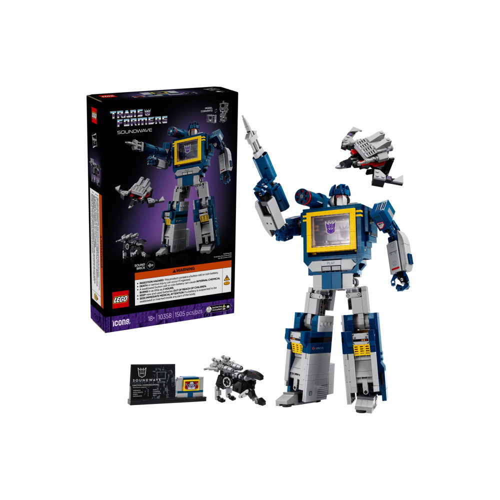 Produktbild för LEGO Icons 10358 - Transformers: Soundwave - byggsats