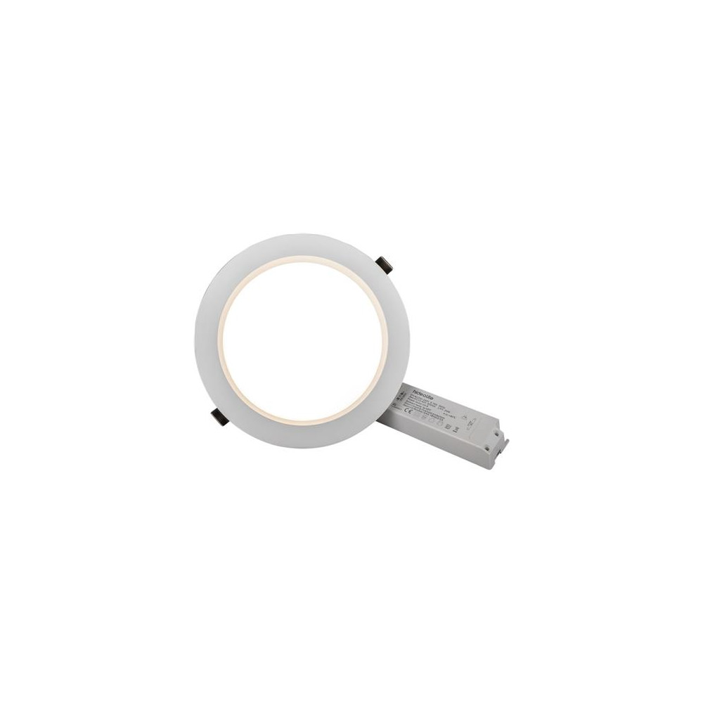 Produktbild för Plano Basic downlight Ø230 mm, vit, 3.540-3.840 lm, 3000K/40...