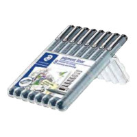 Produktbild för STAEDTLER pigment liner 308 - fineliner - svart (paket om 8)