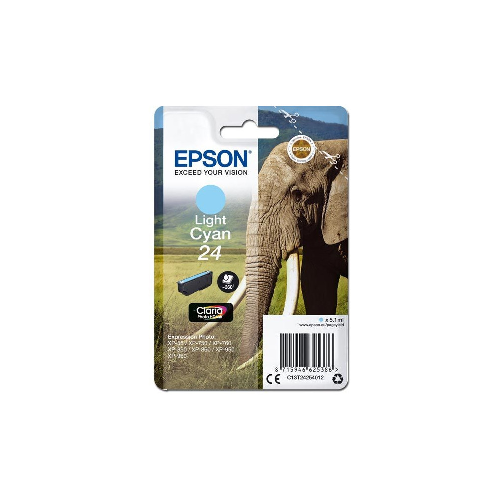 Produktbild för Epson 24 - ljus cyan - original - bläckpatron