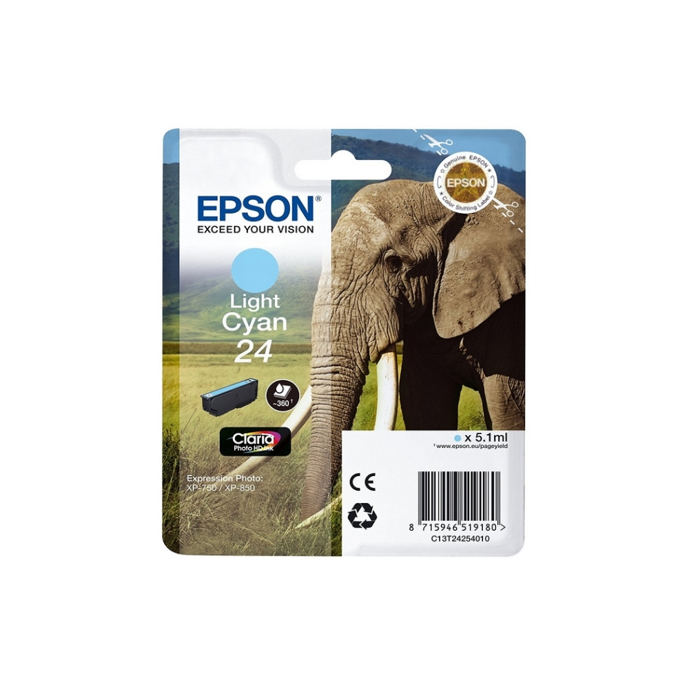 Produktbild för Epson 24 - ljus cyan - original - bläckpatron
