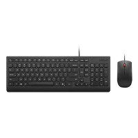Produktbild för Lenovo Essential Wired Combo - sats med tangentbord och mus - QWERTY - dansk - svart Inmatningsenhet