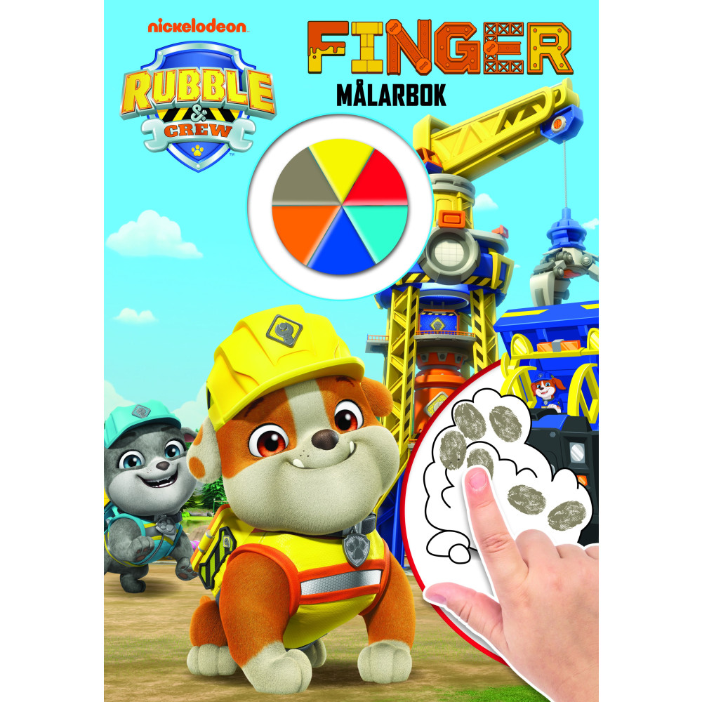 Produktbild för Måla med fingerfärg - Rubble & crew (häftad)