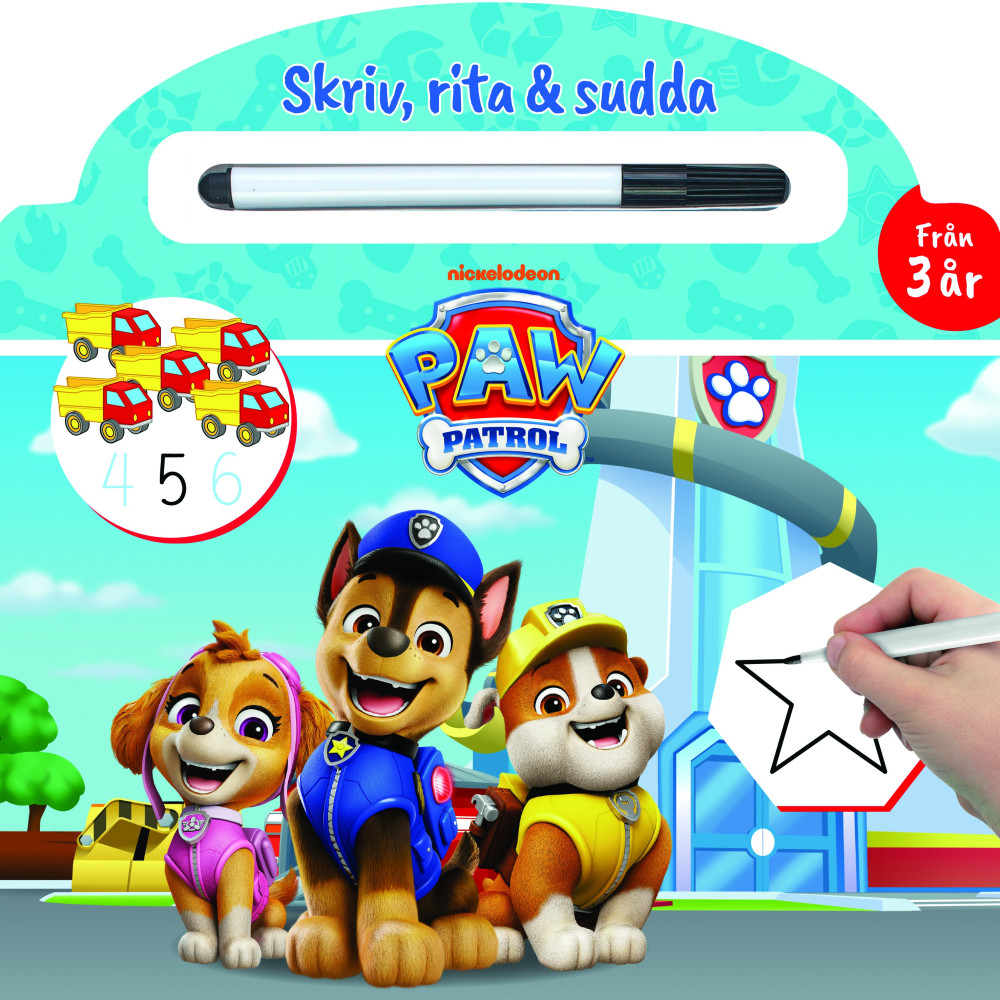 Produktbild för Skriv och sudda ut. Paw Patrol (bok, board book)